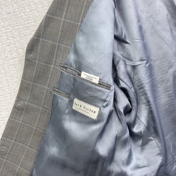 Jack Victor Collection Mens Sports Coat Jacket Listonwood 40R Wool Plaid Preppy - Picture 9 of 15